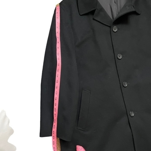 Loro Piana Nordstrom Men's Storm System Black Wool Over Coat Size 48R - Picture 14 of 14